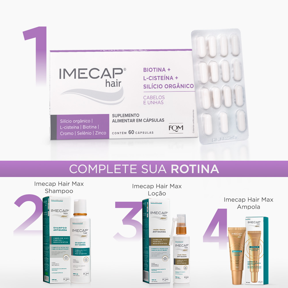 IMECAP HAIR SIL&Iacute;CIO ORG&Acirc;NICO - 60 C&Aacute;PSULAS