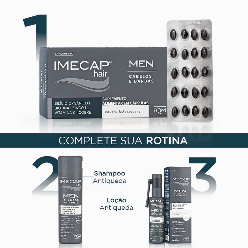 IMECAP HAIR MEN - 60 C&Aacute;PSULAS