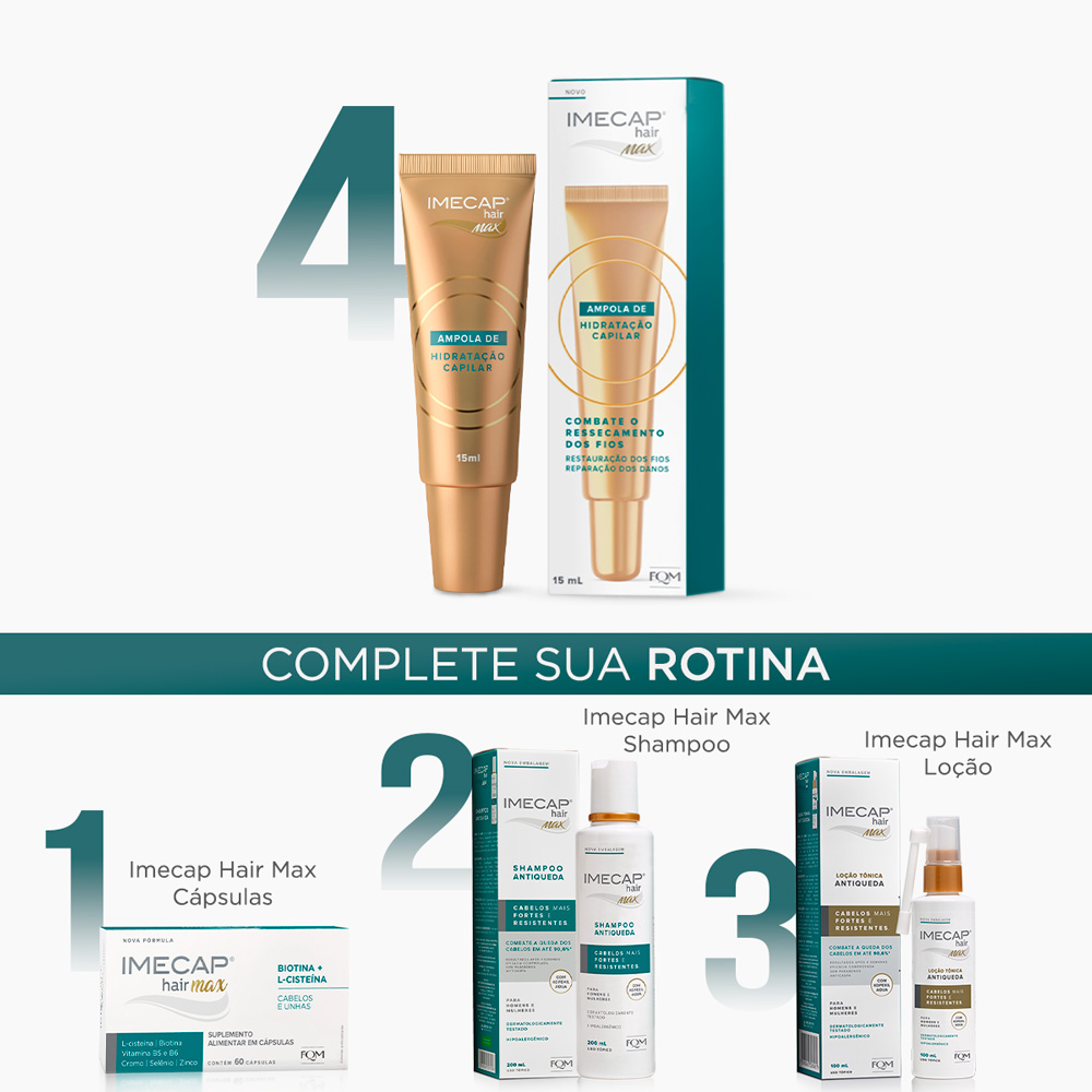 AMPOLA DE HIDRATA&Ccedil;&Atilde;O - IMECAP HAIR MAX