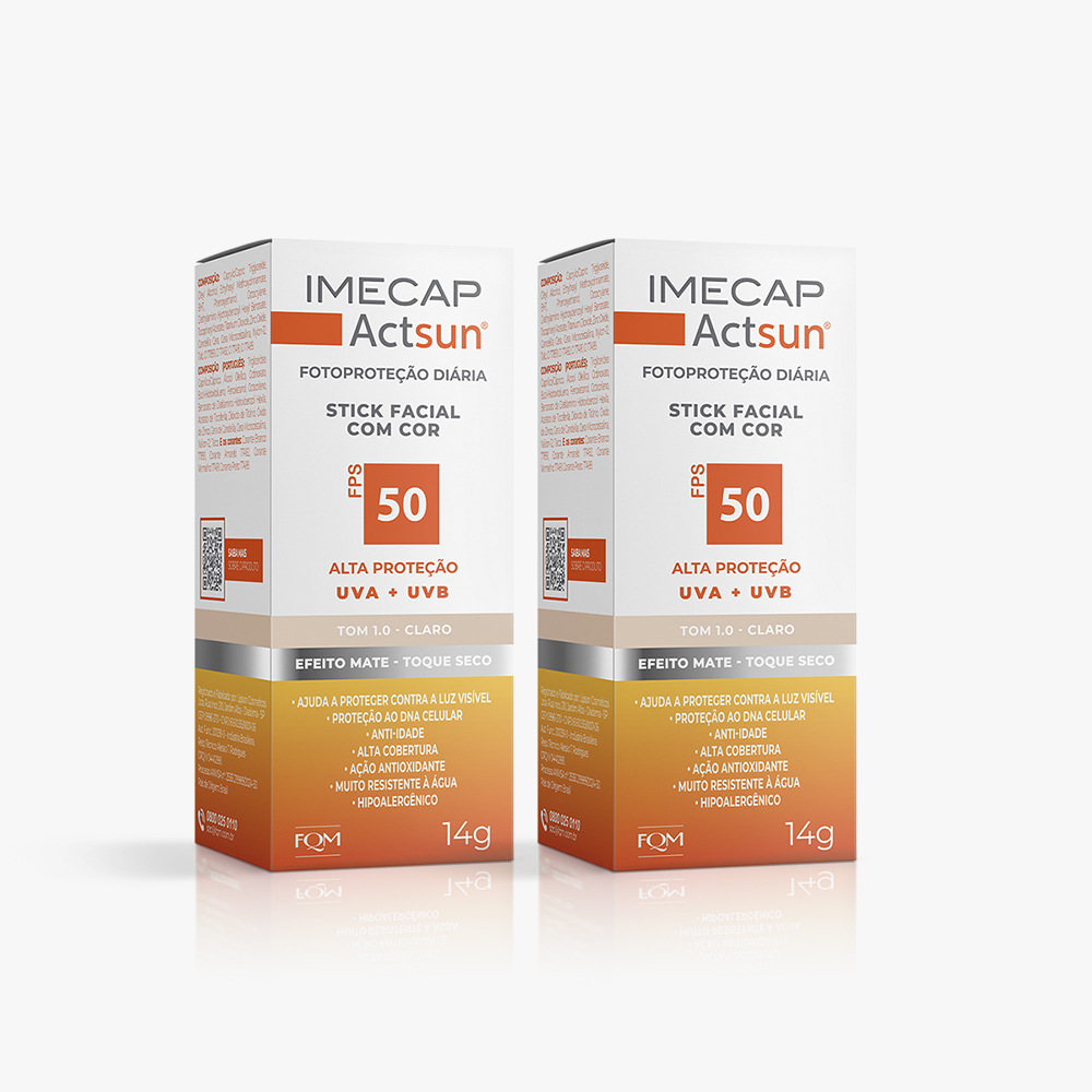 KIT IMECAP ACTSUN BAST&Atilde;O COM COR 2 UNIDADES